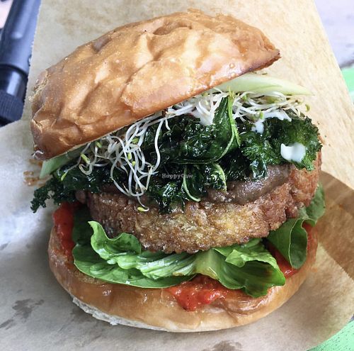 Vegas truffle burger at Planet Vega - Food Trailer in Gothenburg