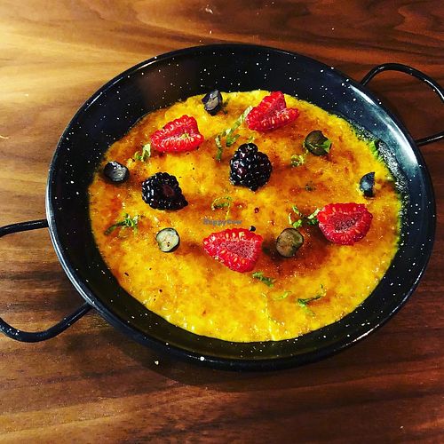 Tasty dessert, reminds me of Creme Brûlée (but much better) at Lluvia in Alicante