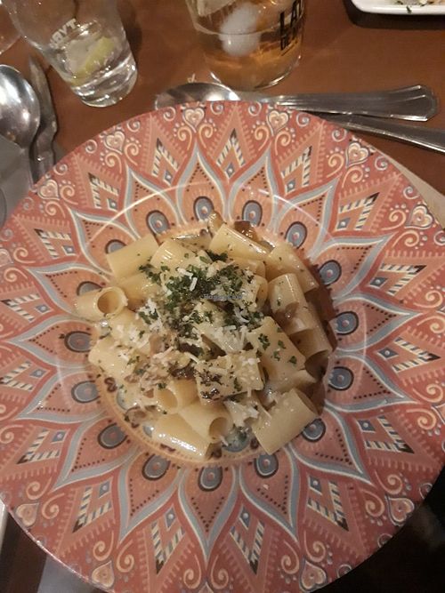Mushroom pasta at Lluvia in Alicante