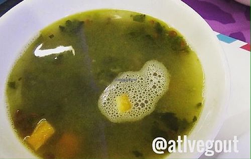 lentil and spinach soup  at Blaze Point 90 in Cairo