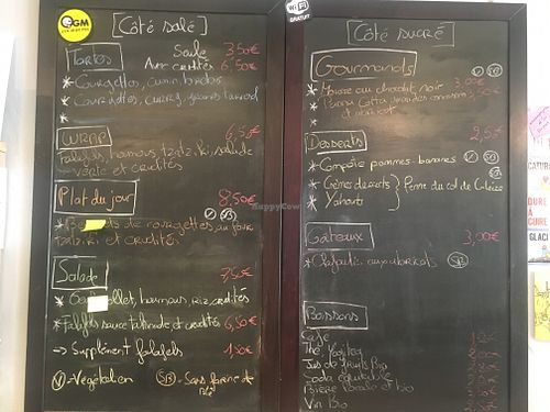 daily menu at Picorette in Gap
