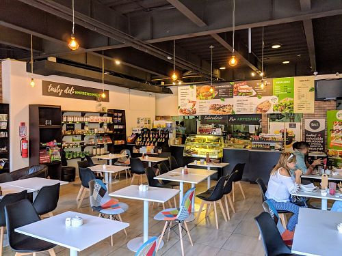 Inside at Dulce Albahaca Deli Restaurant in Quito