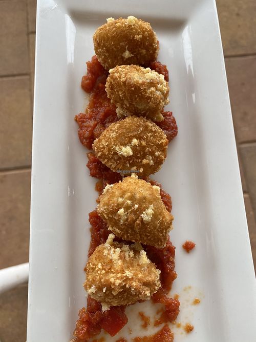 Vegan cheese croquettes  at Antonio's Restaurant in Cartagena