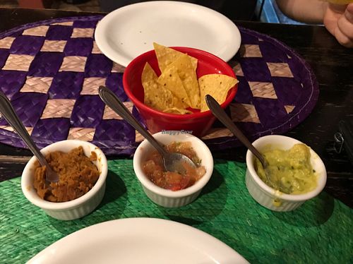 Nachos (with three different sauces) at Nacho Libre in Sao Paulo