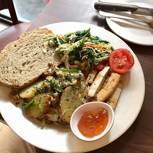 Vegan Big Breakfast! at French Bakery in Kathmandu