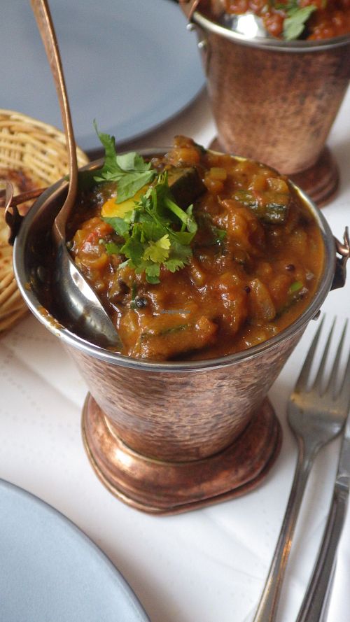 Baby okra curry at The South Indian - Vesterbrogade in Copenhagen