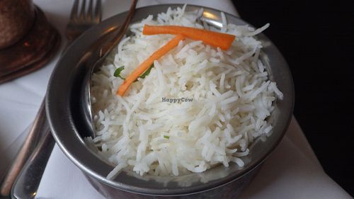 Boiled rice at The South Indian - Vesterbrogade in Copenhagen