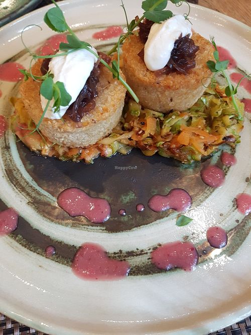 Rice medallions at Mandala in Belgrade