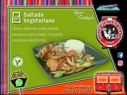 Saltado vegetariano at Sabor Peruano Brasil - Food Truck in Sao Paulo