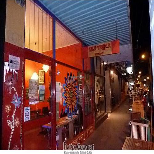 Outside Las Vegan! at Las Vegan Cafe in Collingwood