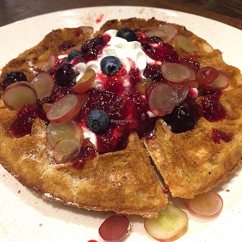 Original waffles  at Blossom Rena Vegan Cafe 貝多蕾納 in Taipei