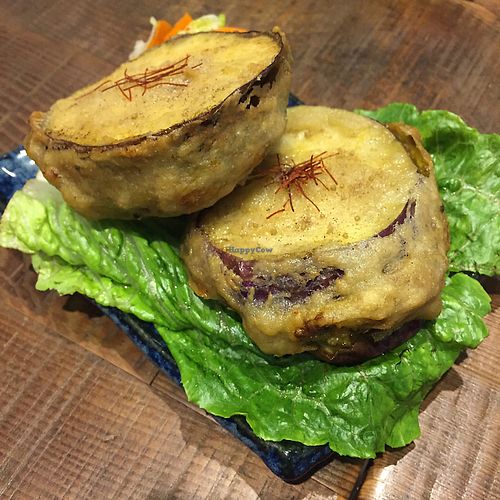deep-fried eggplant  at Blossom Rena Vegan Cafe 貝多蕾納 in Taipei