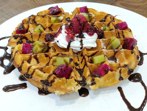 Waffle at Blossom Rena Vegan Cafe 貝多蕾納 in Taipei