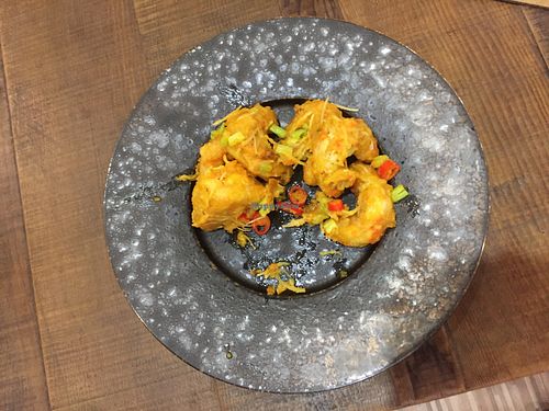 Fake shrimps (two already gone, sorry!) at Blossom Rena Vegan Cafe 貝多蕾納 in Taipei