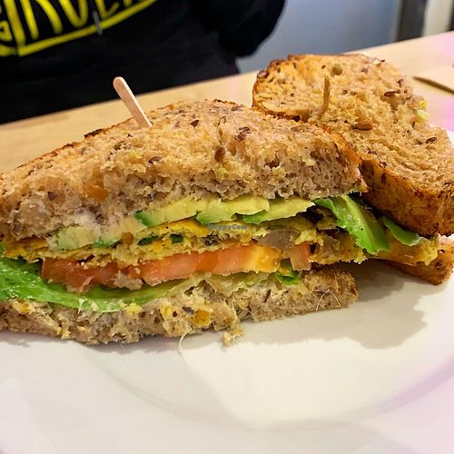 Frittata sandwich at Nourish Cafe in San Francisco