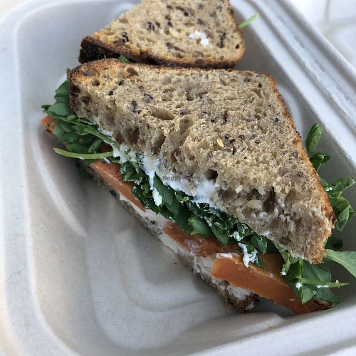 Yam & Cheese Sandwich at Nourish Cafe in San Francisco