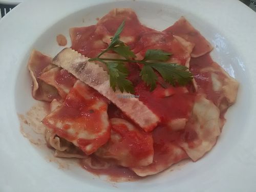 Pomodoro ravioli at Da Vicenzo in Johannesburg