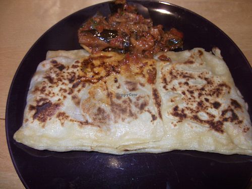 Lebanese patty with aubergine salad. Was not that tasty, actually at Lyric Square Market in West London