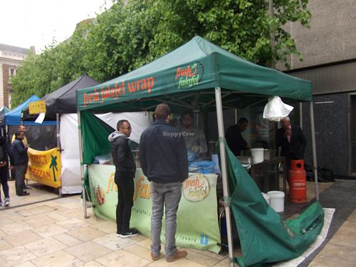 Falafel stand. Best on Thursday. The one on Friday is not that good.  at Lyric Square Market in West London