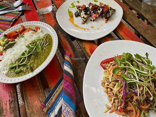 The Almost Raw Pad Thai, Raw Pizza & Curry    at Raw Love - Downtown Tulum in Tulum