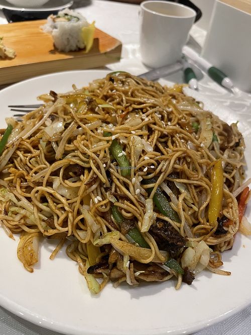 Tasty XO noodles  at Tong De Veggie 同德素食 in Kowloon