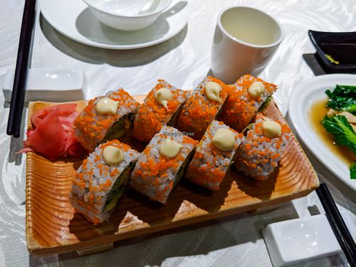 Really good vegan food at You have to go up in an elevator to get to Tong De Veggie at Tong De Veggie 同德素食 in Kowloon