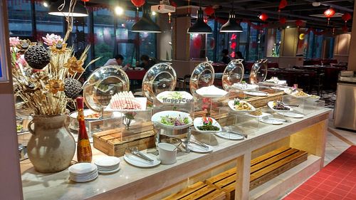 Buffet station 1 at Zhai Ming Xuan Vegetarian House in Fuzhou