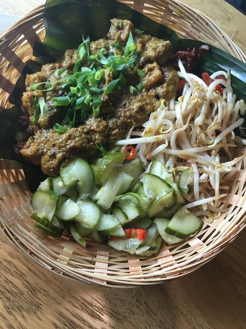 Vegan rendang  at Warung Jakarta in Warsaw