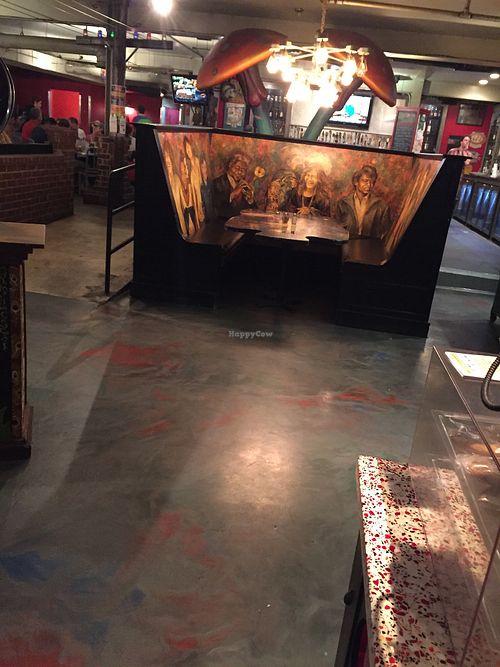 inside of the restaurant  at Mellow Mushroom in Savannah