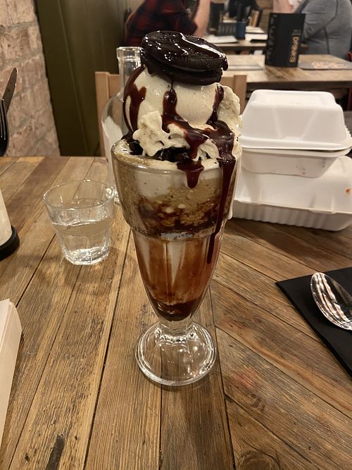 Oreo cookie dough sundae  at Down the Hatch in Liverpool