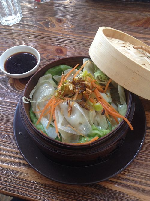 Steamed dumplings. at Chi Oh in Berlin