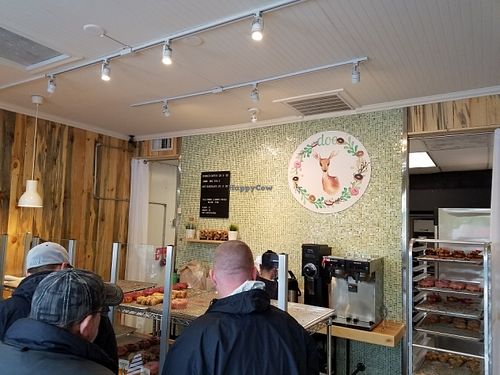inside at Doe Donuts in Portland