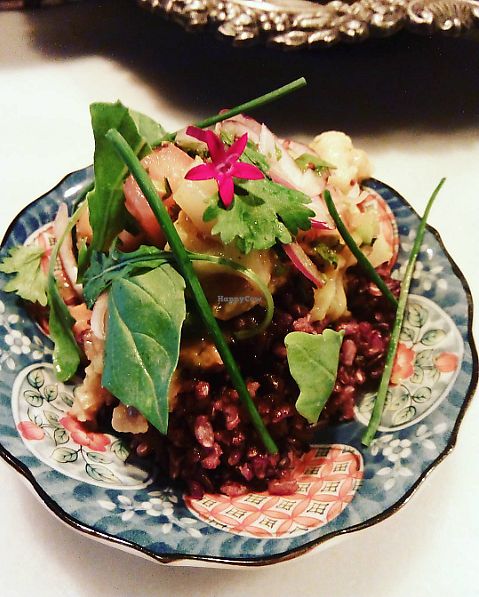 One of the tapas you'll get with the tasting menu, only 14€, 6 tapas for sharing. Fresh and delicate. at Tender Bar in Barcelona