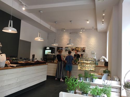 cafe inside  at Naturalny Sklepik in Krakow