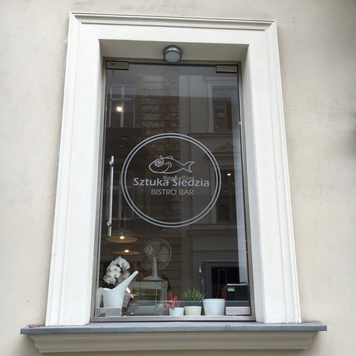 cafe from outside  at Naturalny Sklepik in Krakow