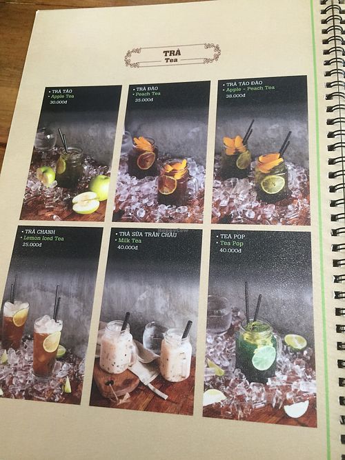 Menu at Vegan Kitchen in Ho Chi Minh City