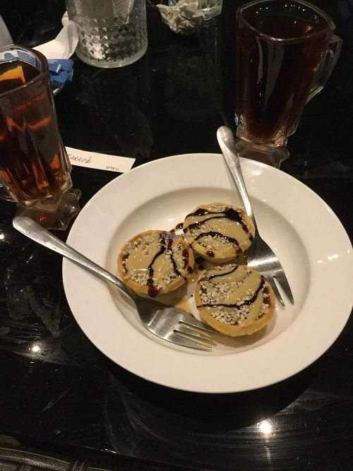 Sweet dessert: tahini with sesame seeds and chocolate cream. at Arabesque in Kuala Lumpur