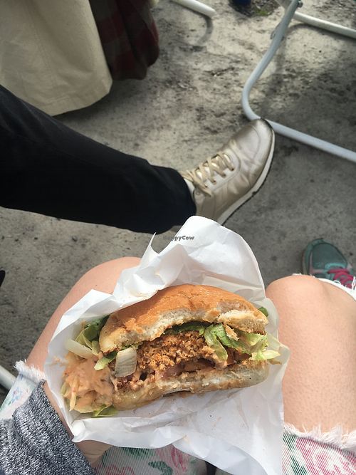The Mike Tyson burger at Vegan Soul Train's - Bumble Vee - Food Wagon in Stockholm
