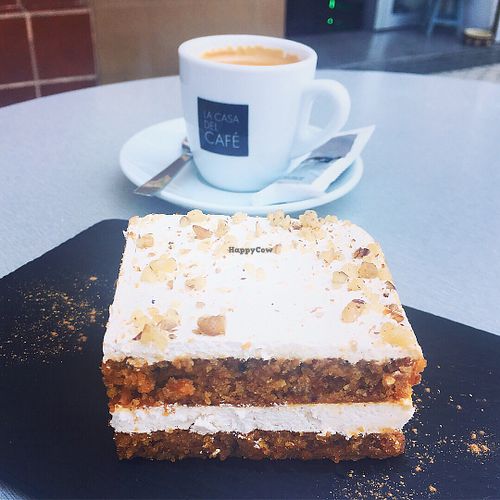Vegan carrot cake  at Mapa Verde in San Sebastian