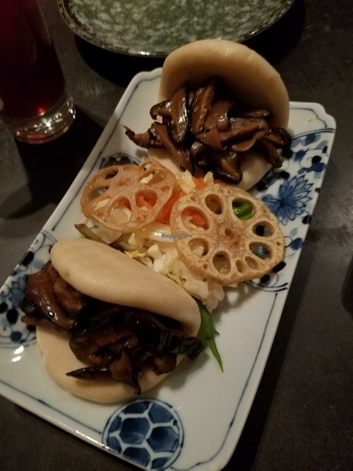 mushroom bun with pickled vegetables at DC Noodles in Washington