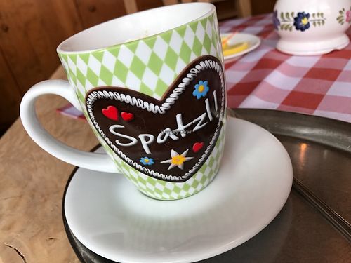 coffee mug at Sudtiroler Stubn in Arnstadt