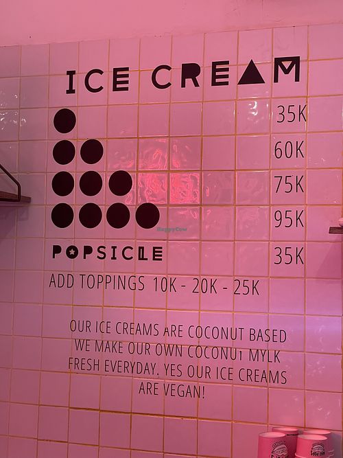 Price   at Mad Pops in Seminyak