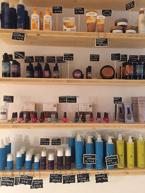 products at Vegere Vegan Beauty in Barcelona