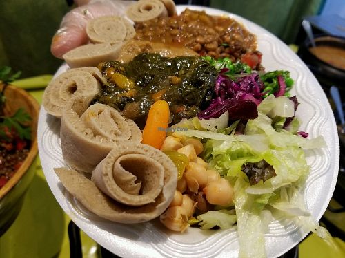 daily special plate at Ethiopiques - Boiler House in East London