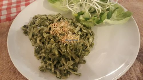 Pesto pasta at Rad Rabbit in Chiang Mai