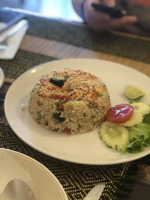 Fried rice with vegan shrimps  at Rad Rabbit in Chiang Mai