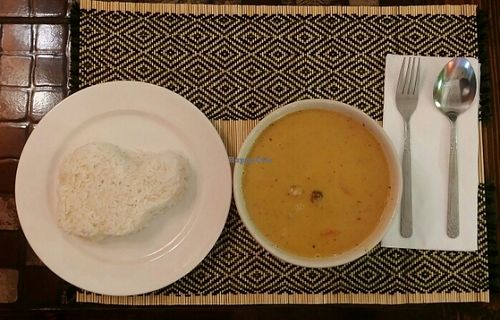 massaman curry with rice at Rad Rabbit in Chiang Mai