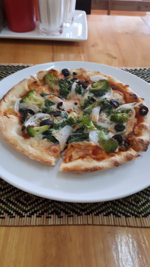 Vegan pizza. at Rad Rabbit in Chiang Mai