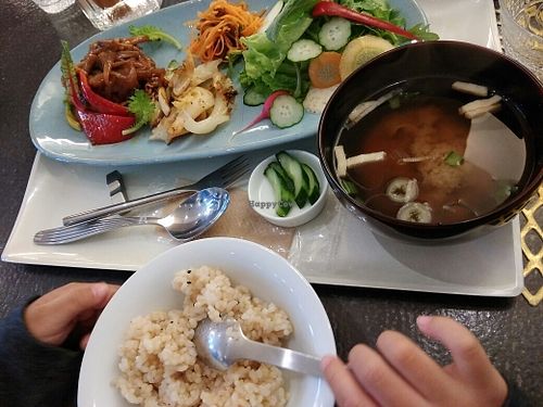 vegetable burger at Vegetable Cafe Lyra in Sapporo