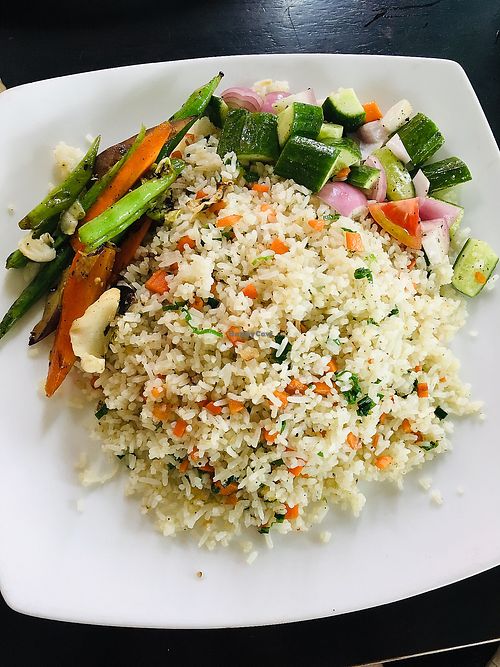 Vegetable fried rice  at Rainbow Cafe in Ella